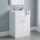 Bergo 600mm Floor Standing Vanity Unit & Minimalist Basin - Gloss White
