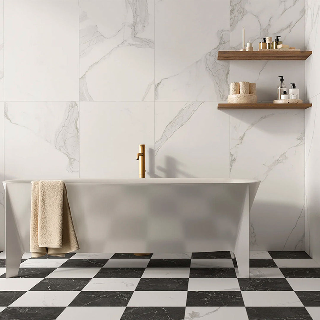 Iconic Noir 30x30 matt porcelain tile