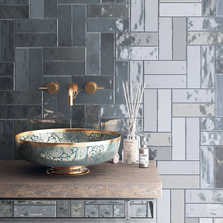 Nolita Marine 6.5 x 20cm Gloss Porcelain Wall Tile - 0.36sqm perbox