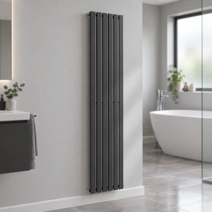 Alonso Single 1600mm x 408mm Designer Radiator - Anthracite
