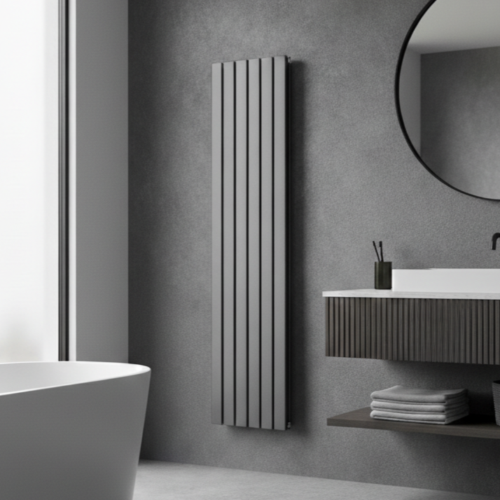 Alonso Double 1800mm x 408mm Designer Radiator - Anthracite
