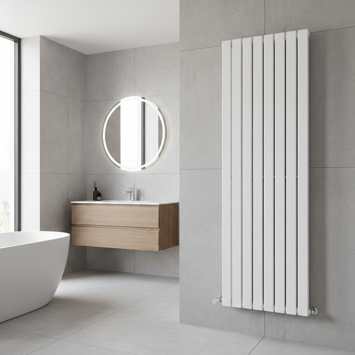 Alonso Double 1800mm x 544mm Designer Radiator - White