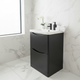 Athens 600mm Floorstanding Vanity Unit & Basin - Matt Black