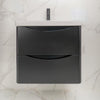 Athens 600mm Wall Hung Vanity Unit & Basin - Matt Black