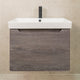 Camden 600mm 1 Drawer Wall Hung Vanity Unit and Basin - Graphite Oak