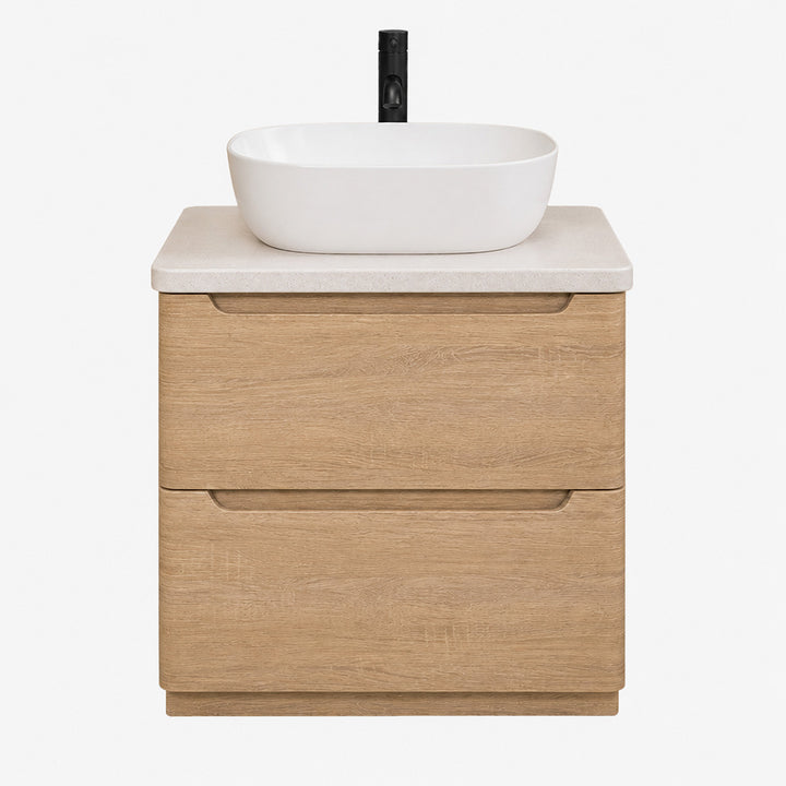 Camden 800mm Floor Standing Vanity Unit &amp; Worktop - Bardolino Oak