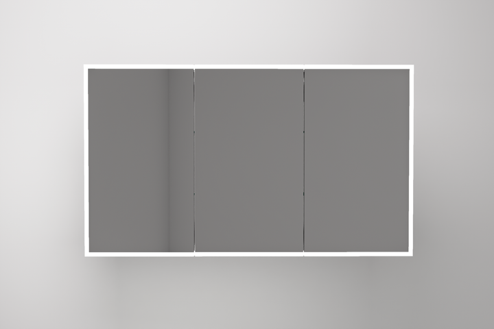 Bella LED Mirror Cabinet 1200 x 700mm Three Door Demister with Shaver and Bluetooth