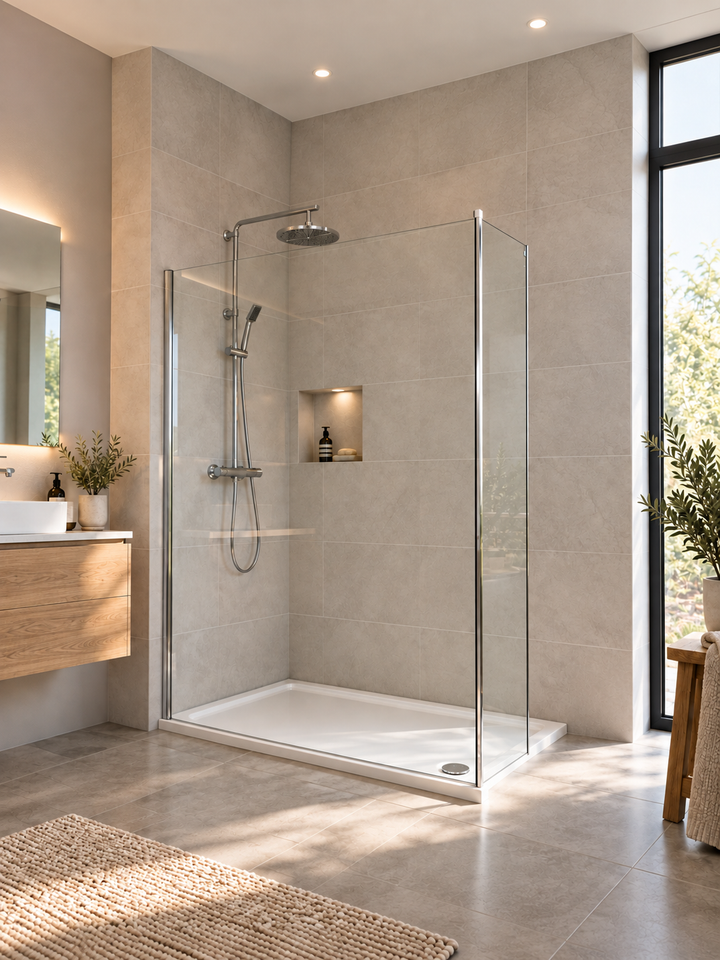 1400 x 800mm Walk in Shower Bundle Inc Tray