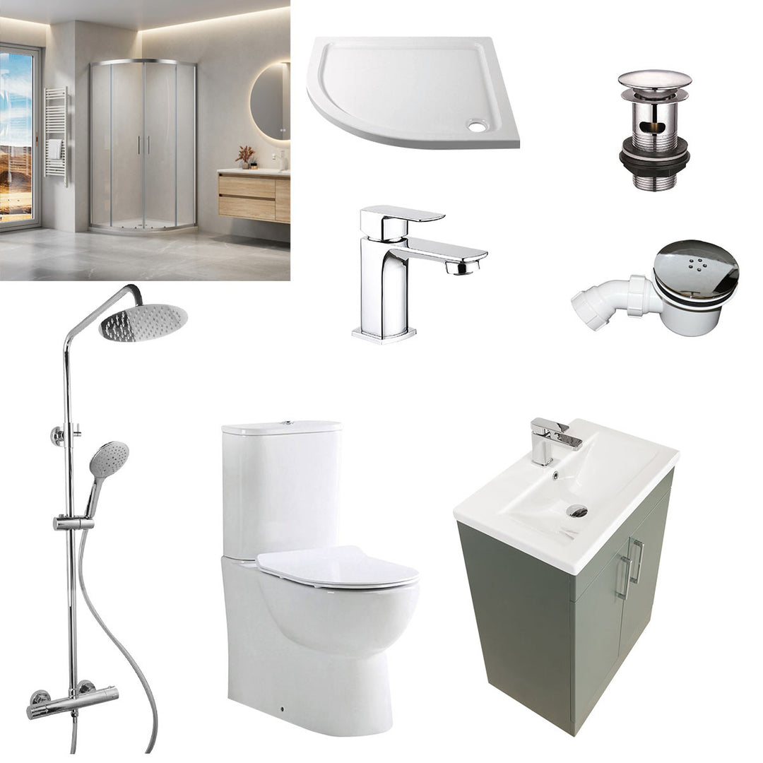 Austin Matt Green Shower Room Deal - Chrome