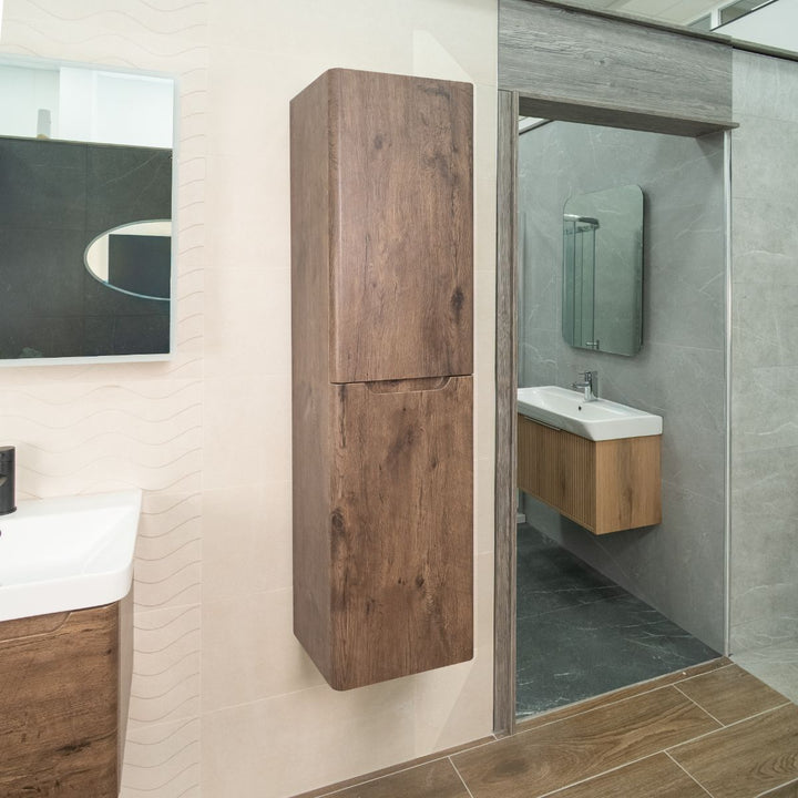 Camden 1500mm Wall Mounted Storage Cabinet - Chestnut