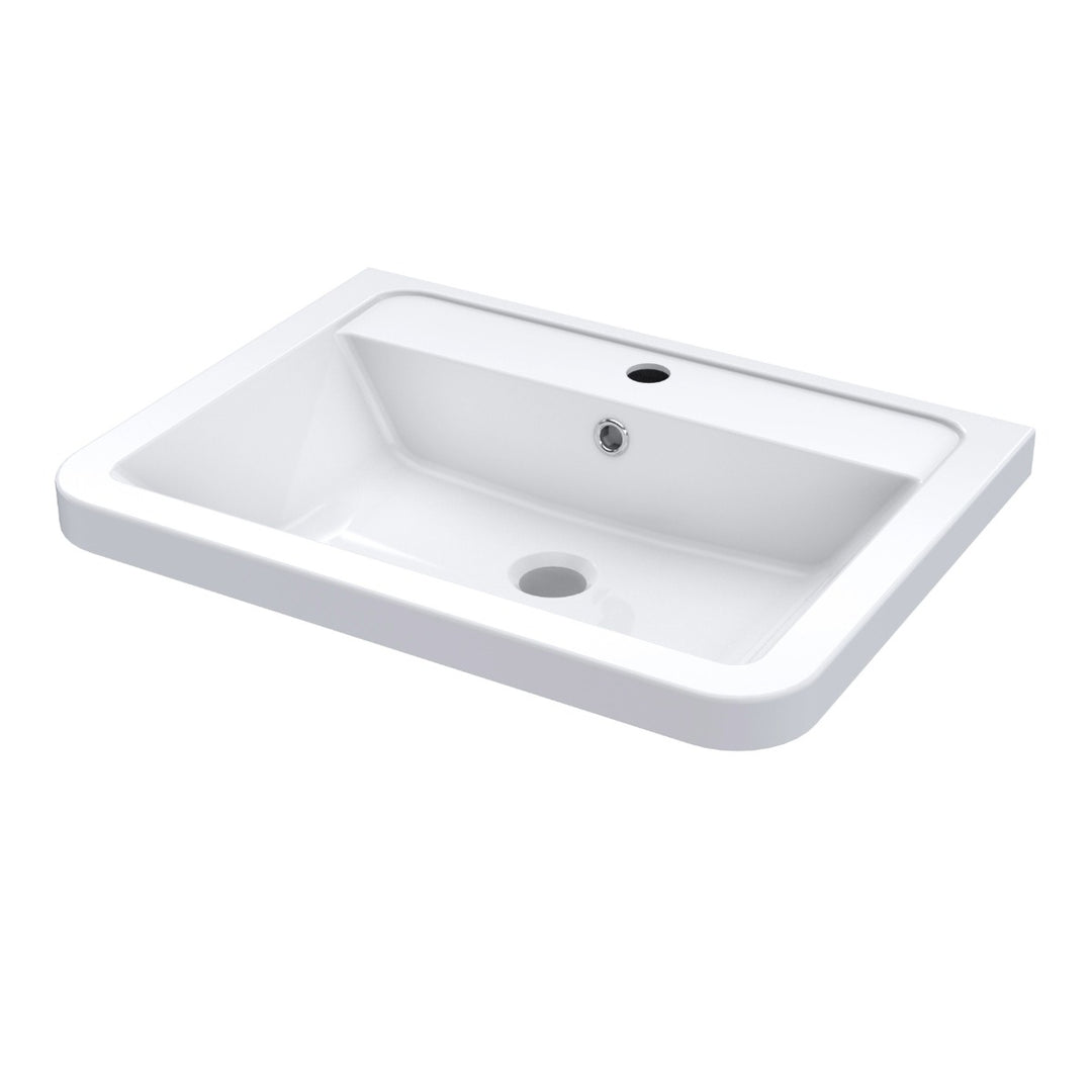 Elegant curved vanity basin