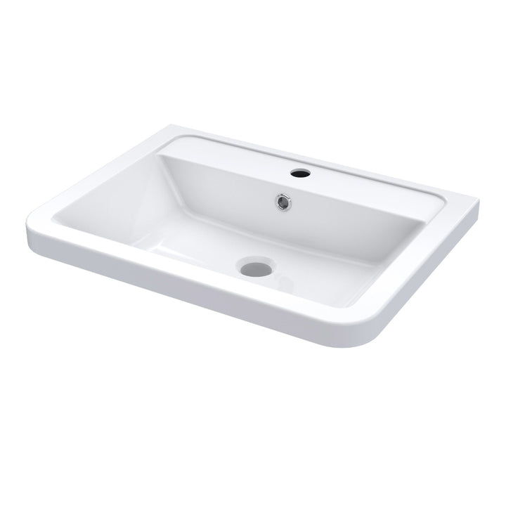 Elegant curved vanity basin