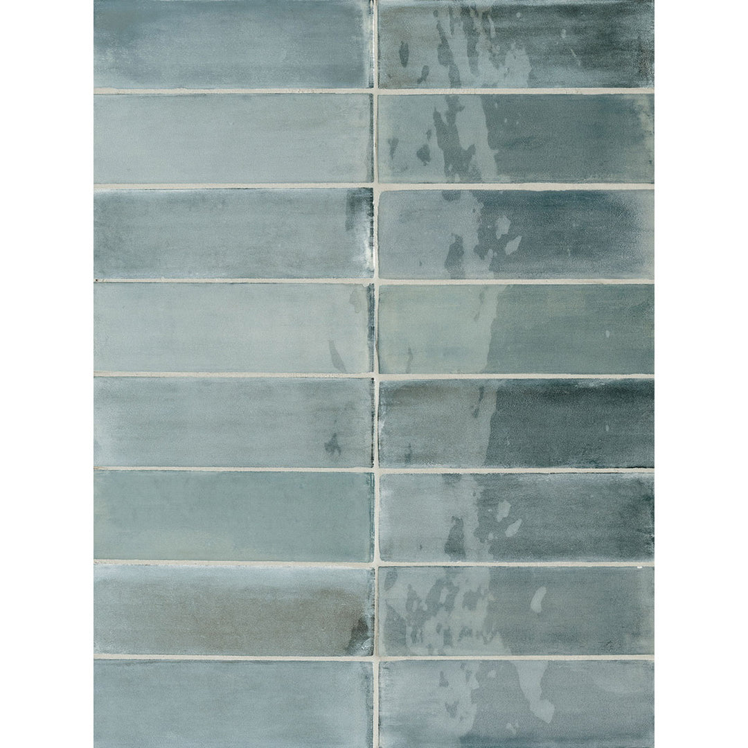 Tbrick Petroleum Gloss 5.2 x 16cm White Body Wall Tile - 0.42sqm perbox
