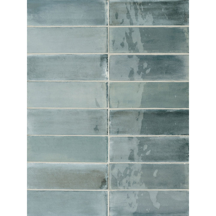 Tbrick Petroleum Gloss 5.2 x 16cm White Body Wall Tile - 0.42sqm perbox