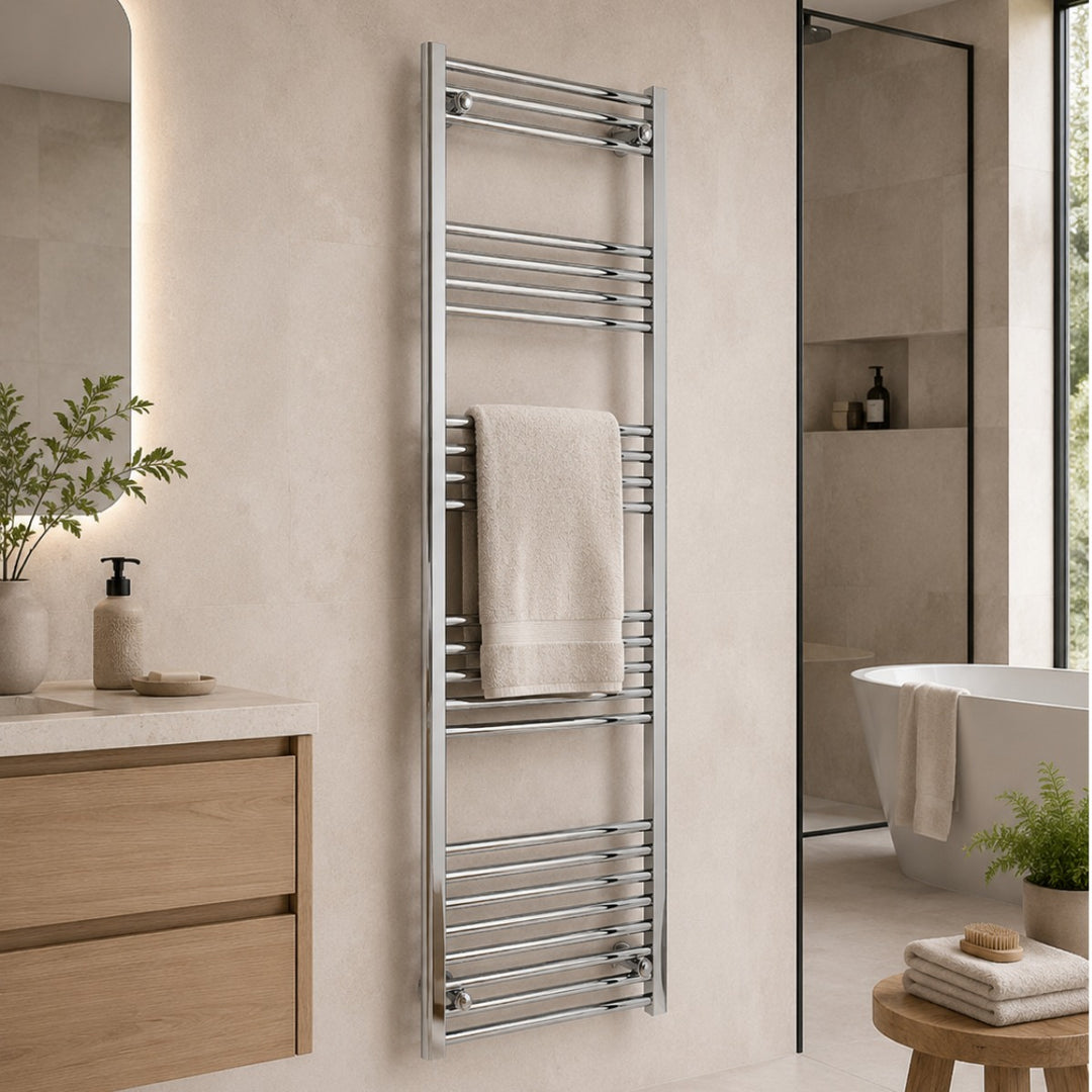 Reina Capo 1800  x 500mm Flat Towel Rail - Chrome