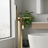 Eliseo Ricci Vesu Floor Standing Bath Shower Mixer - Brushed Brass