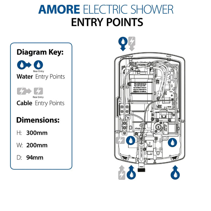 Triton Amore Brushed Steel DuElec Diverter