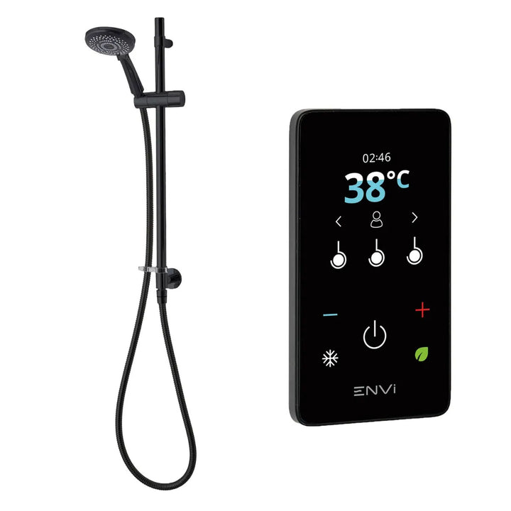 Triton ENVi Electric 9.0KW Shower with Rail Kit - Black