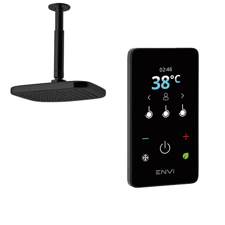 Triton ENVi Electric 9.0kW Shower with Fixed Head - Black
