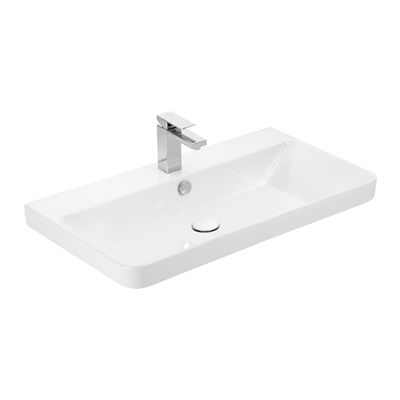 Camden 800mm 1 Drawer Wall Hung Vanity Unit and basin - Chestnut