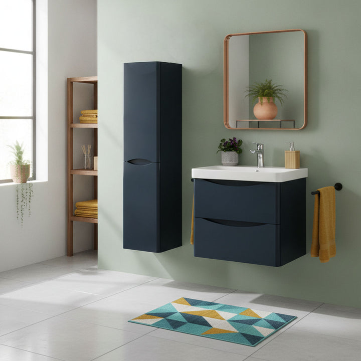 Happi Wall Hung Tall Boy Storage Unit - Basalt