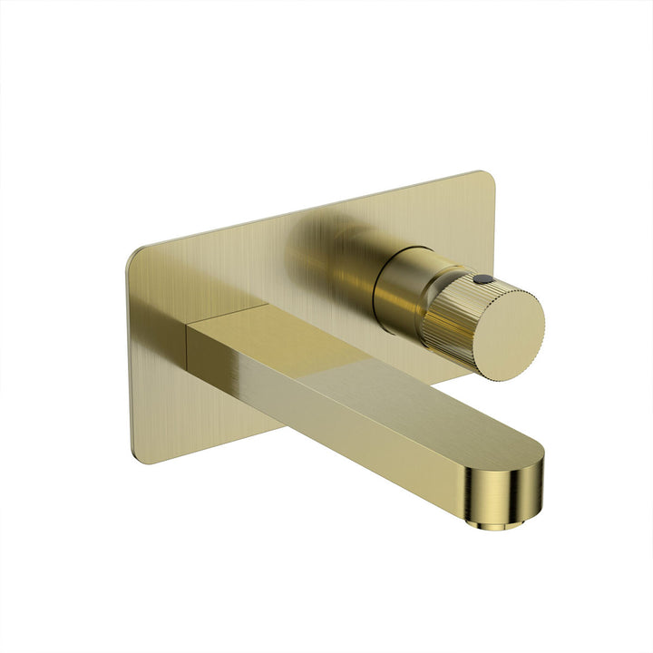 Flauto Wall Mounted Tap - Brushed Brass