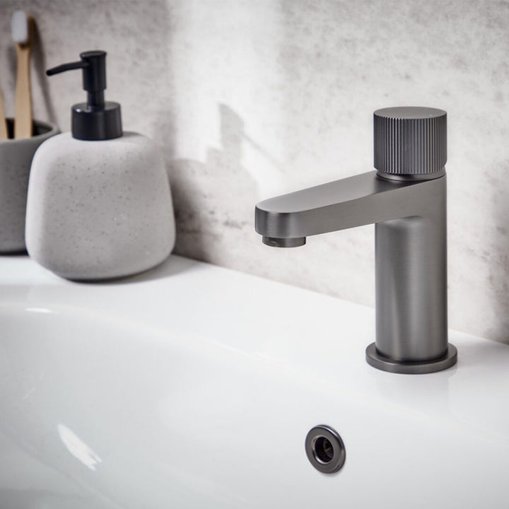 Flauto Mini Basin Tap - Gunmetal