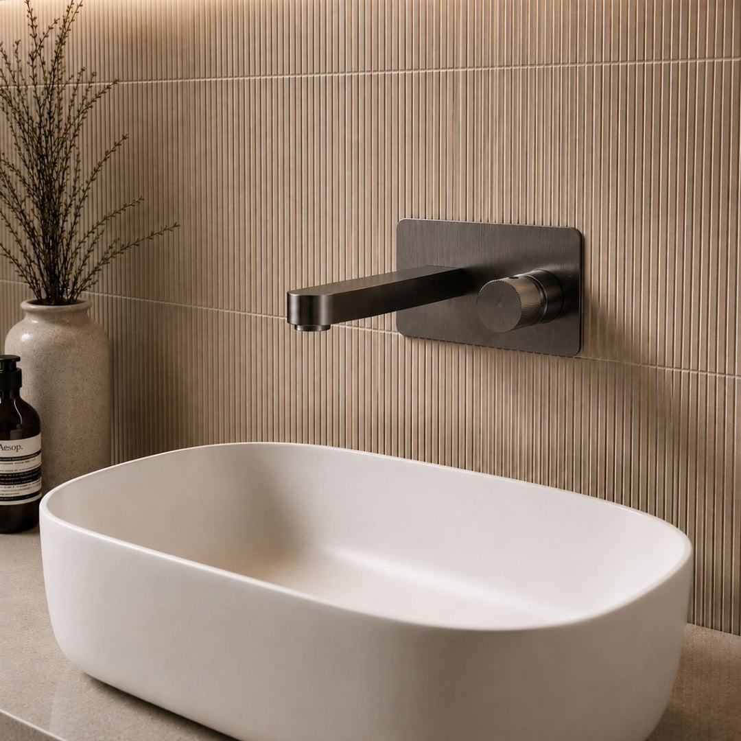 Flauto Wall Mounted Tap - Gunmetal