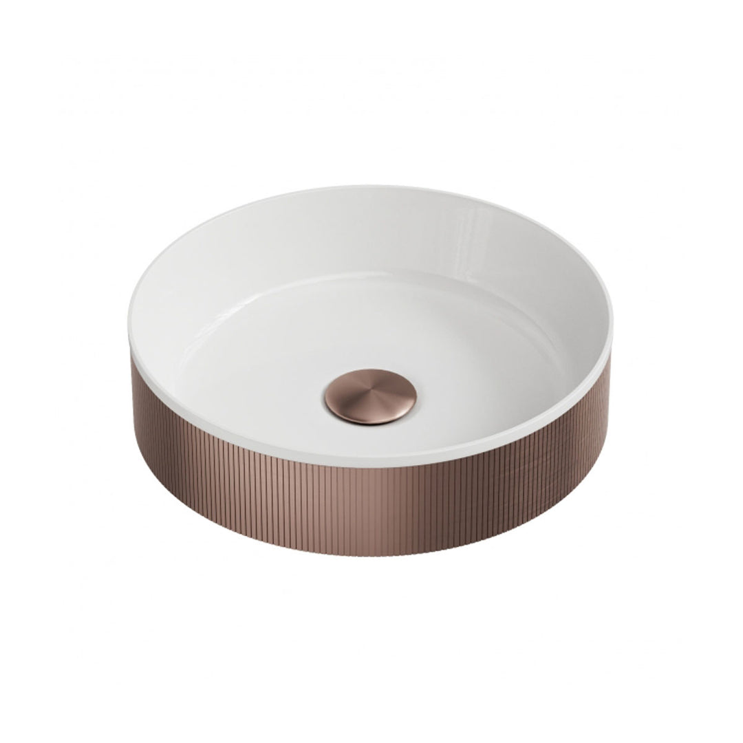 Flauto 360mm Countertop Basin - Brushed Bronze