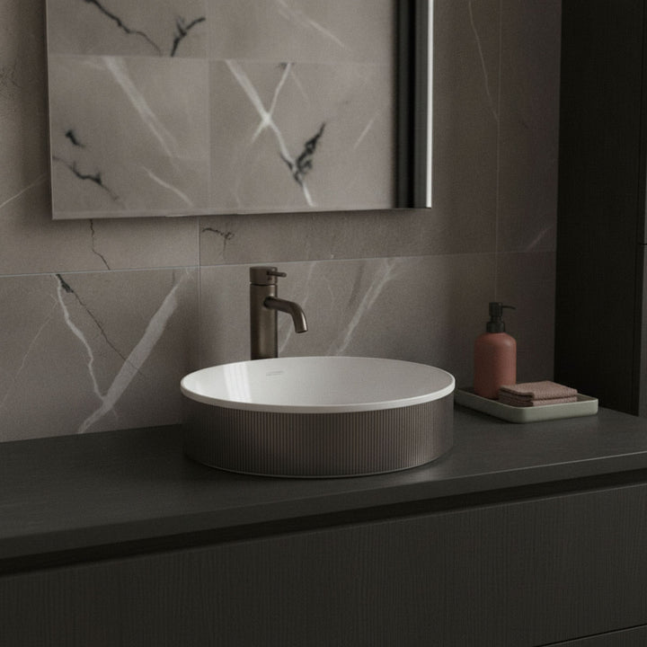 Flauto 360mm Countertop Basin - Gunmetal