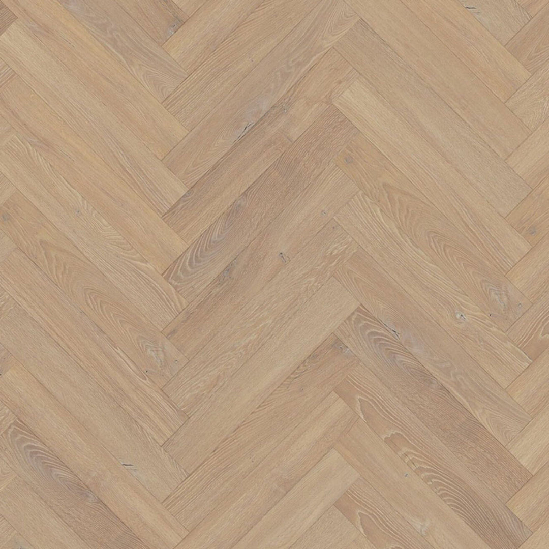 Desert Oak Herringbone 600mm x 100mm x 12mm Laminate Wooden Flooring - 1.92sqm Per Pack
