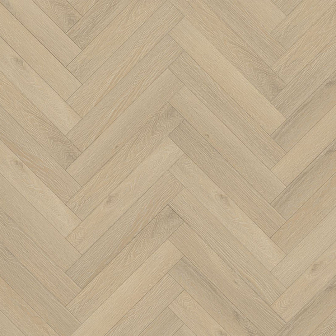 Denver Oak Herringbone 600mm x 100mm x 12mm Laminate Wooden Flooring - 1.92sqm Per Pack