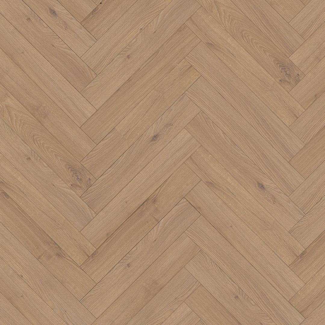 Oregon Oak Herringbone 600mm x 100mm x 12mm Laminate Wooden Flooring - 1.92sqm Per Pack