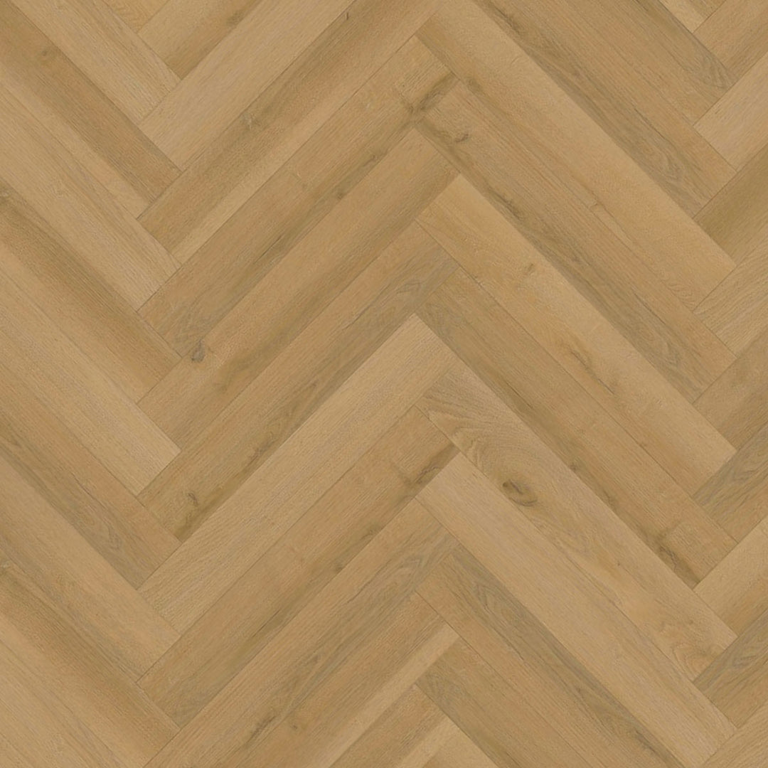 Warren Oak Herringbone 600mm x 100mm x 12mm Laminate Wooden Flooring - 1.92sqm Per Pack