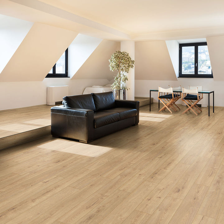 Sundance Oak 12mm Long &amp; Wide Plank - 2003 x 245 x12mm - 1.96SQM Per Pack