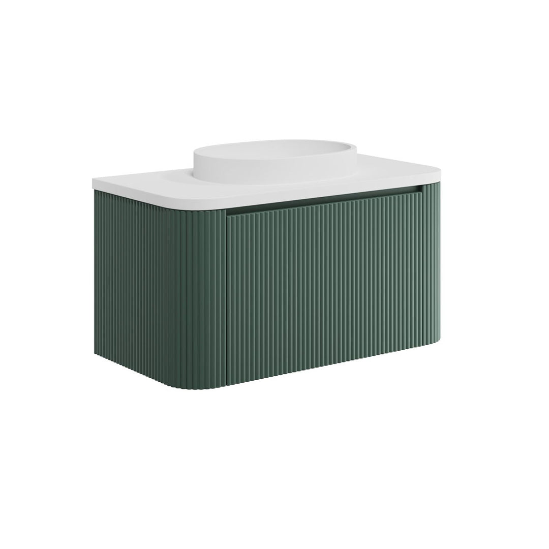 Flauto 900mm Reed Green Vanity Unit with Basin