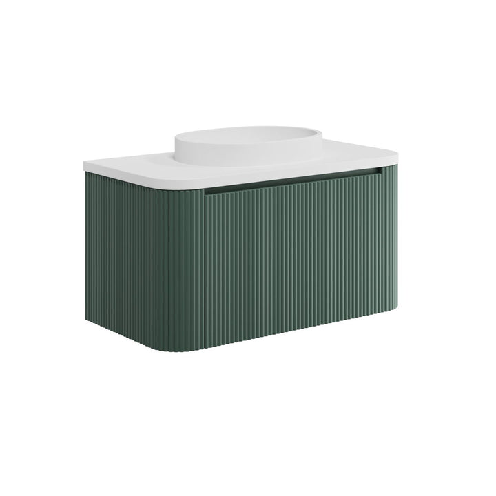 Flauto 900mm Reed Green Vanity Unit with Basin