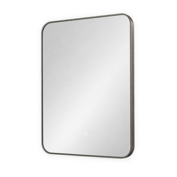 Gun Metal Frame 800 x 600mm Backlit Mirror with Colour Change