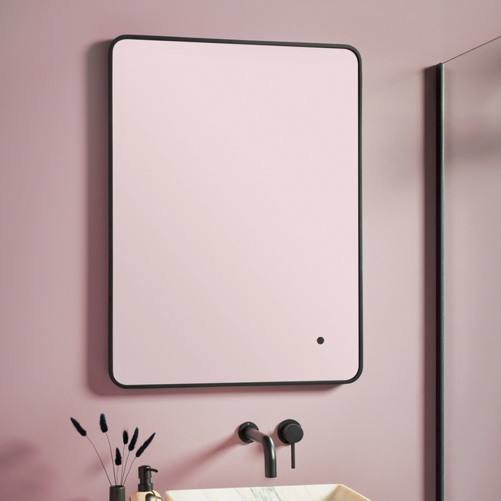 Eliseo Ricci Soft Square LED 500x700mm Mirror - Black Frame
