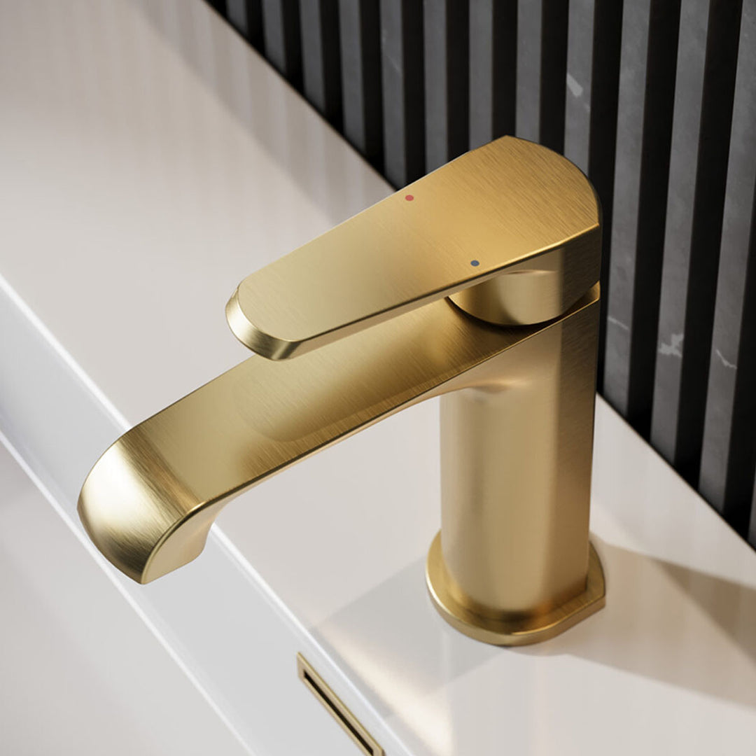 Eliseo Ricci Daytona Mono Basin Mixer - Brushed Brass