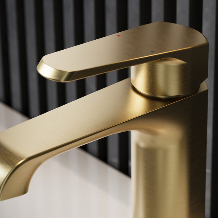 Eliseo Ricci Daytona Mono Basin Mixer - Brushed Brass