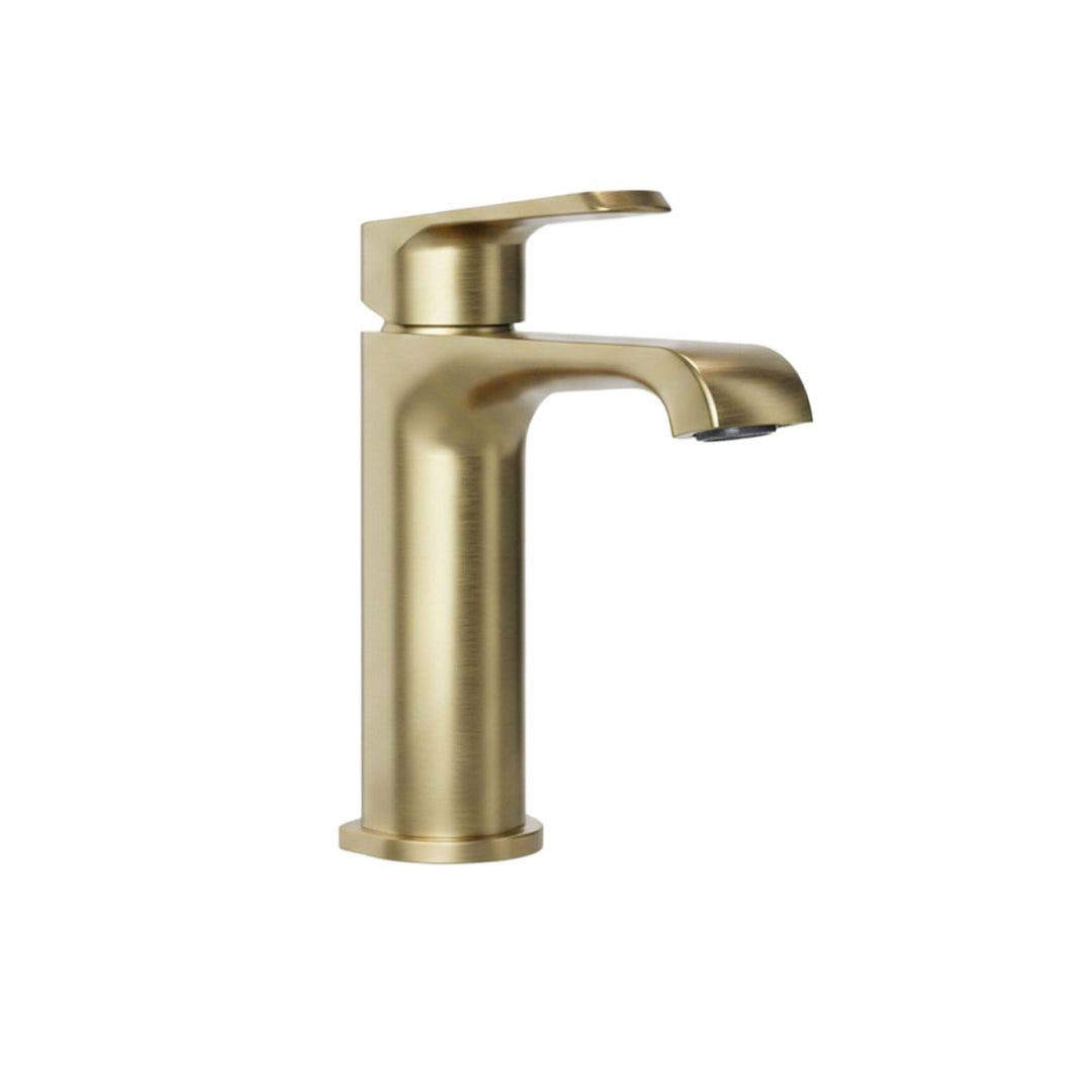 Eliseo Ricci Daytona mono basin mixer tap in brushed brass finish