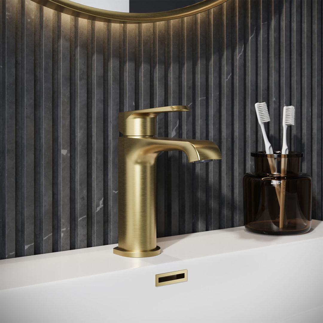 Eliseo Ricci Daytona Mono Basin Mixer - Brushed Brass