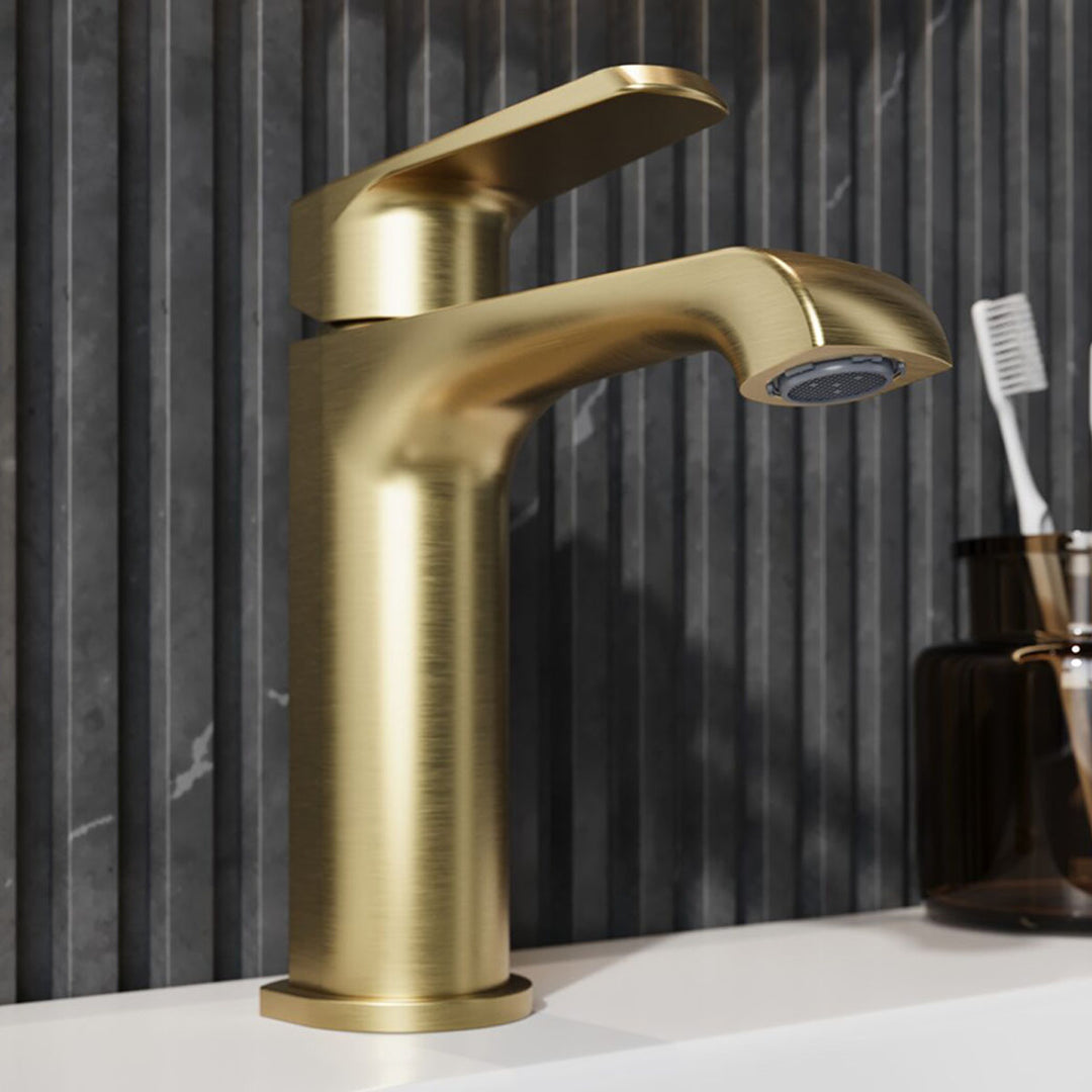 Eliseo Ricci Daytona Mono Basin Mixer - Brushed Brass