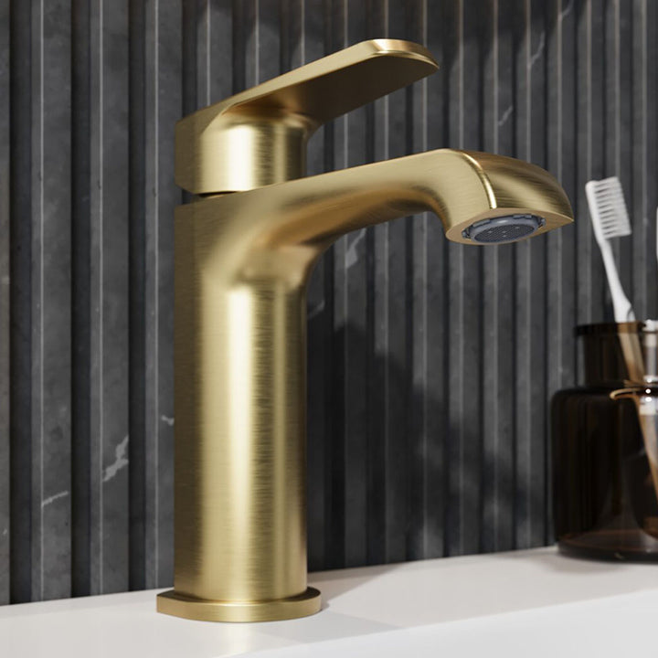 Eliseo Ricci Daytona Mono Basin Mixer - Brushed Brass