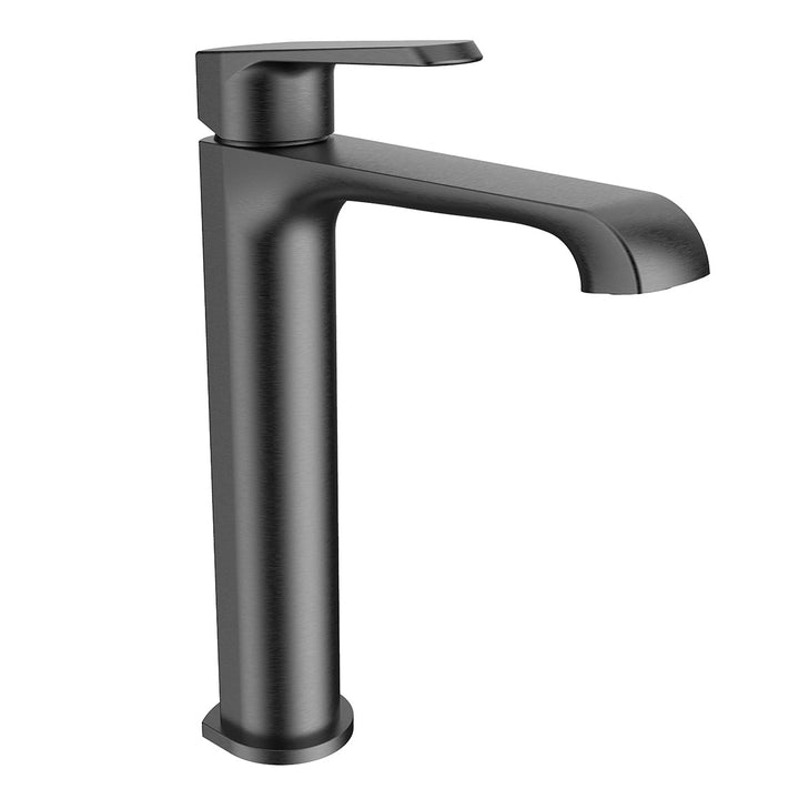 Eliseo Ricci Daytona tall mono basin mixer tap in gunmetal finish