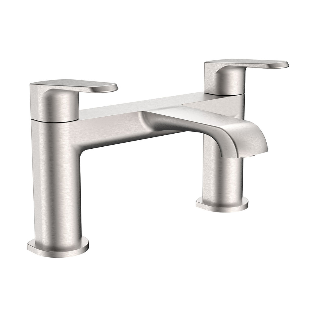 Eliseo Ricci Daytona bath filler tap in brushed nickel finish