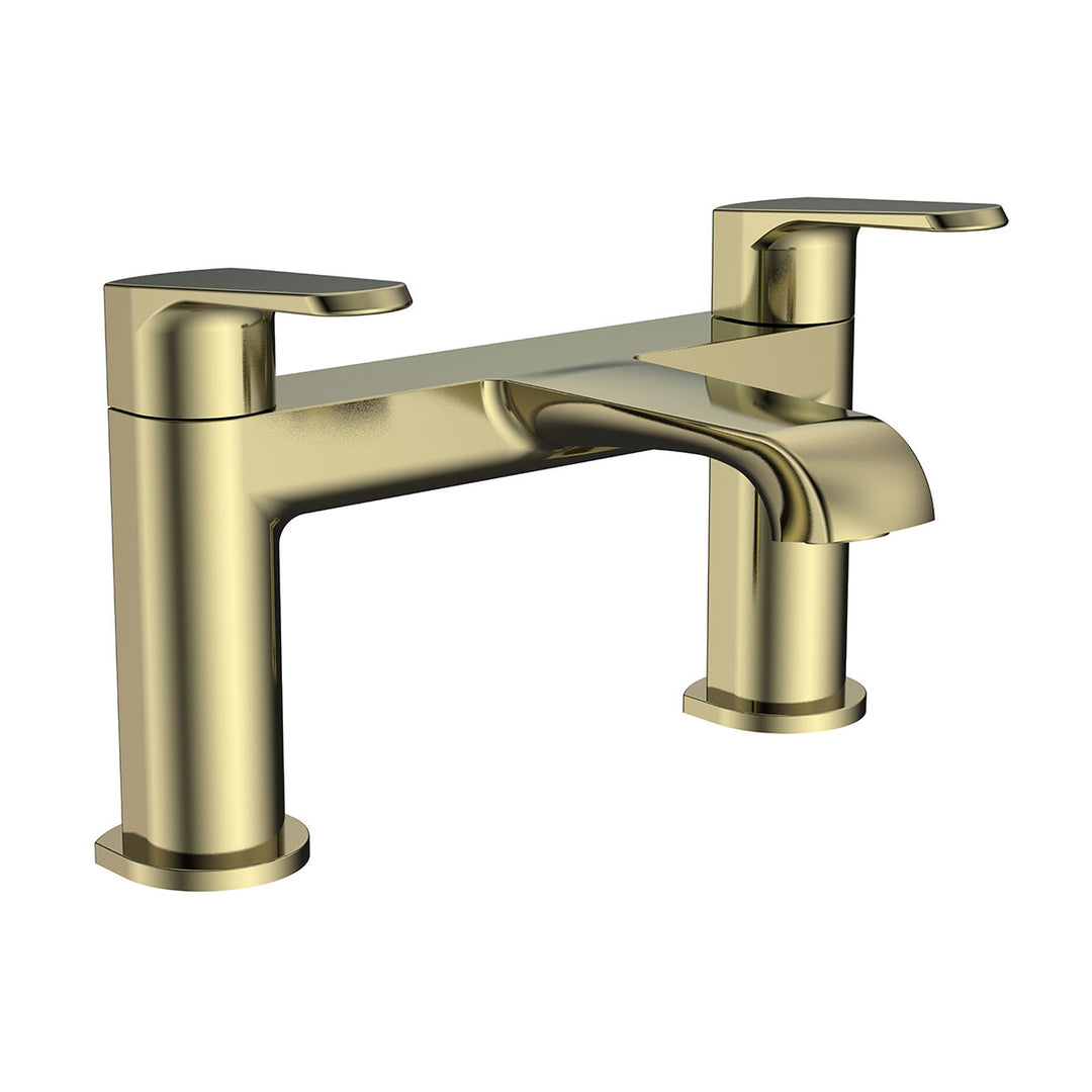 Eliseo Ricci Daytona bath filler tap in brushed brass finish