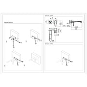 Eliseo Ricci Daytona Wall Mounted Bath Filler - Chrome - Technical drawing