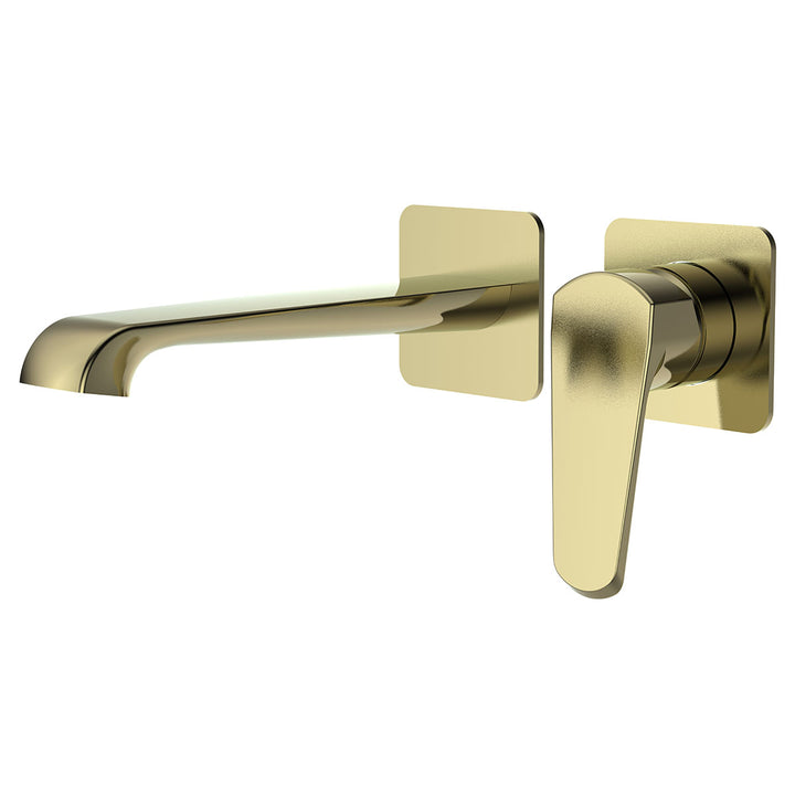 Eliseo Ricci Daytona wall mounted bath filler tap in brushed brass finish